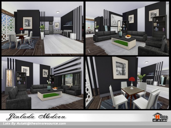  The Sims Resource: Jinlada Modern house by Autaki