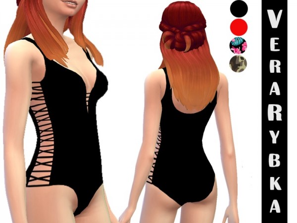  The Sims Resource: Swimsuit with stripes on the sides by Vera Rybka