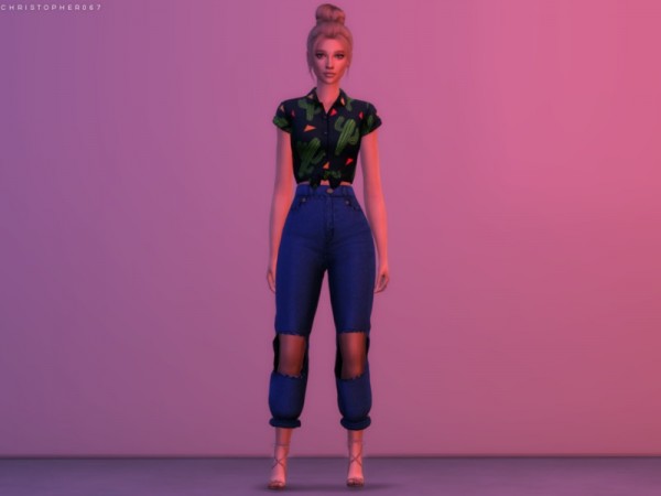  The Sims Resource: Weekend Top by Christopher067