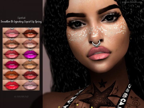  The Sims Resource: Smashbox Be Legendary Liquid Lip Spring by ANGISSI