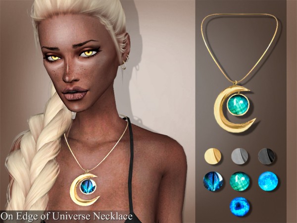  The Sims Resource: On Edge of Universe Necklace by Genius666