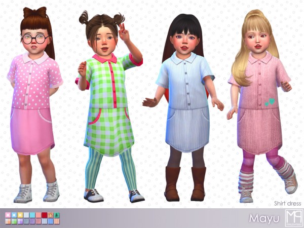 The Sims Resource: Mayu dress by nueajaa • Sims 4 Downloads