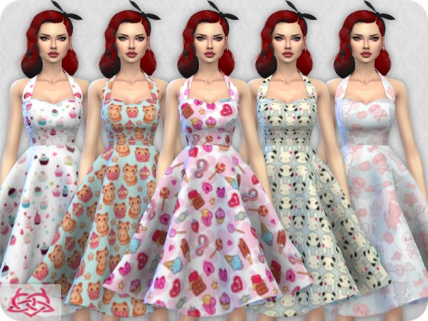  The Sims Resource: Sarah dress recolored 3 by Colores Urbanos