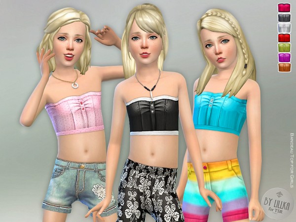  The Sims Resource: Bandeau Top for Girls by lillka