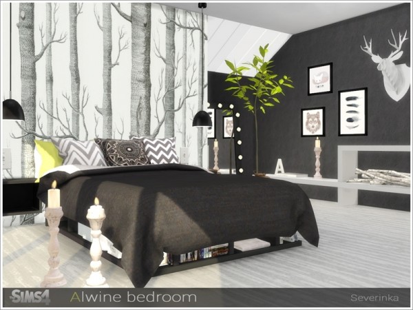 The Sims Resource: Alwine bedroom by Severinka • Sims 4 Downloads
