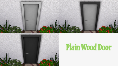 La Luna Rossa Sims: Plain Wood Door
