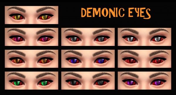  Mod The Sims: Demonic eyes as Face Paint  by Simmiller