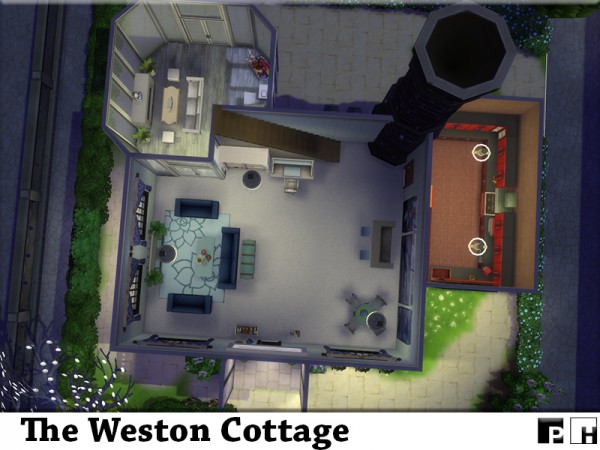  The Sims Resource: The Weston Cottage NO CC by Pinkfizzzzz