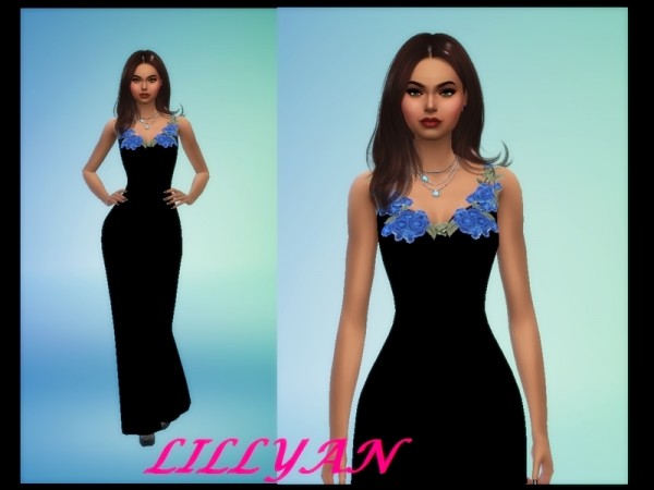  The Sims Resource: Floral detail dress by Lillyan