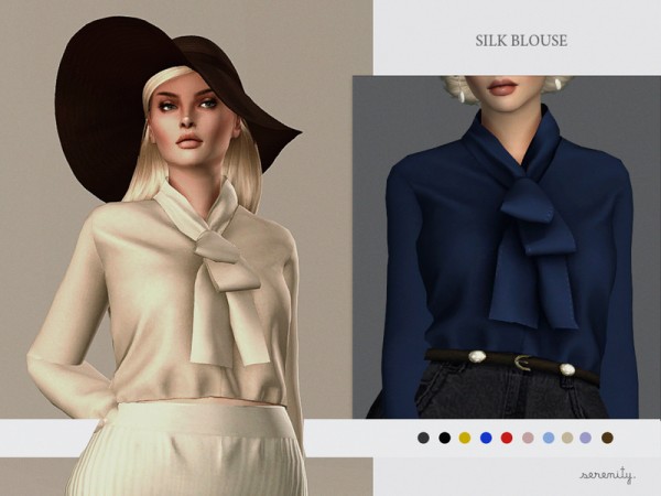  The Sims Resource: Silk Blouse by serenity cc