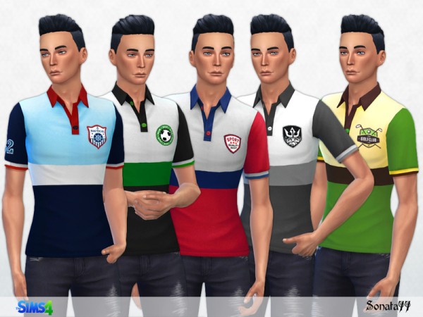  The Sims Resource: Polo t shirt 11 by Sonata77