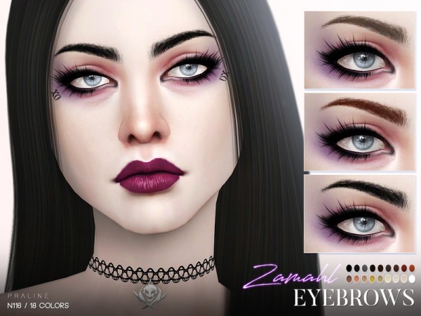  The Sims Resource: Zamahl Eyebrows N116 by Pralinesims