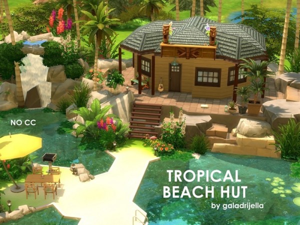  The Sims Resource: Tropical Beach Hut by galadrijella