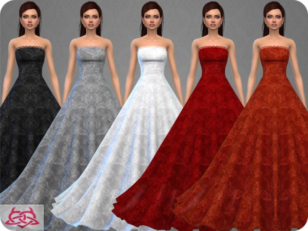  The Sims Resource: Wedding Dress 9 recolor 3 by Colores Urbanos