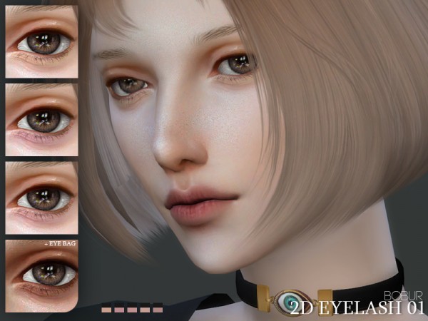  The Sims Resource: 2D Eyelash 01 by Bobur