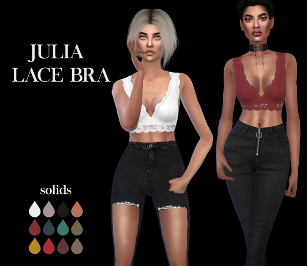  Leo 4 Sims: Julia Lace Bra recolored