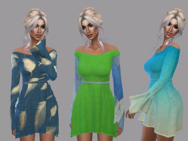  The Sims Resource: Dahliah Dress Recolored by Teenageeaglerunner