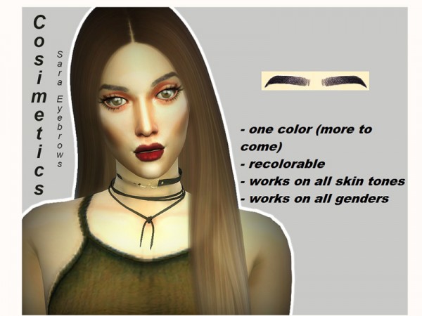  The Sims Resource: Sara Eyebrows by cosimetics