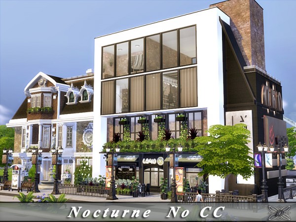  The Sims Resource: Nocturne house No CC by Danuta720