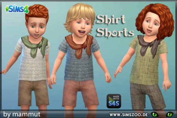  Blackys Sims 4 Zoo: Shirt and Shorts by mammut