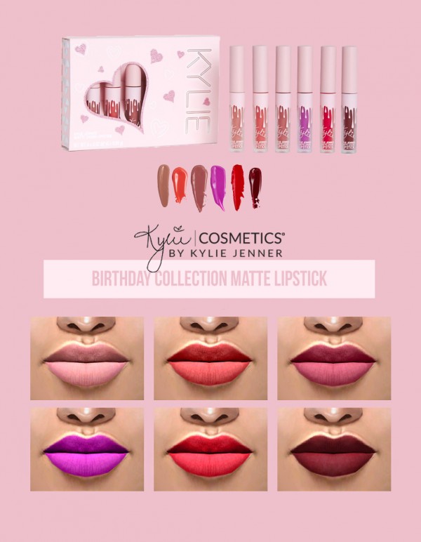  Kenzar Sims: Kylie Cosmetics Birthday Collection matte lips