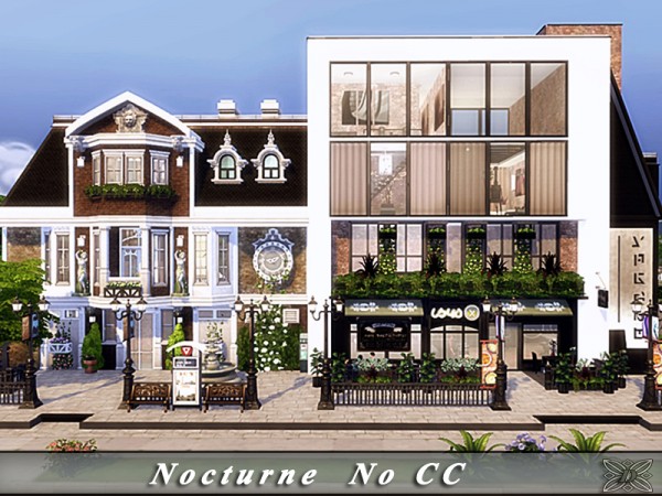  The Sims Resource: Nocturne house No CC by Danuta720