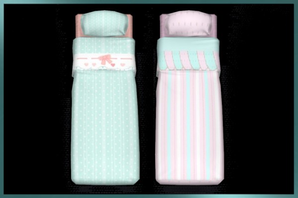 Blackys Sims 4 Zoo: Romantic Look Bedding by weckermaus