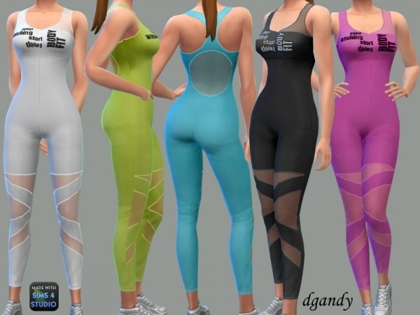  The Sims Resource: Athletic Yoga Outfit by dgandy