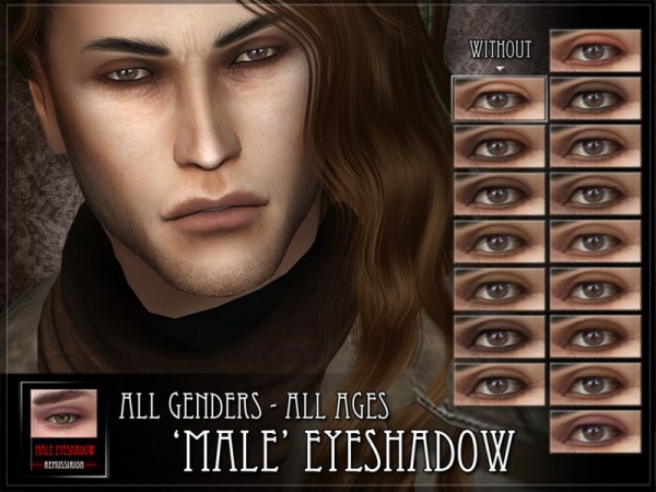  The Sims Resource: Male Eyeshadow by RemusSirion