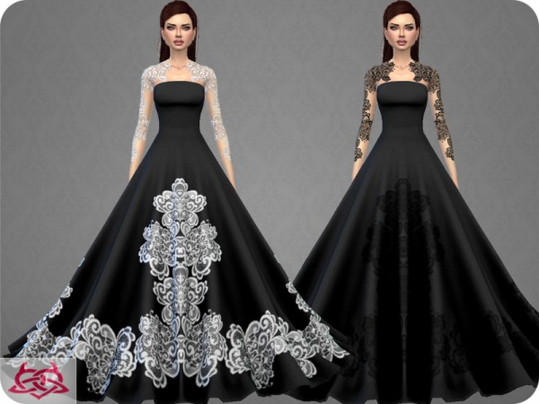  The Sims Resource: Wedding Dress 9 recolor 4 by Colores Urbanos