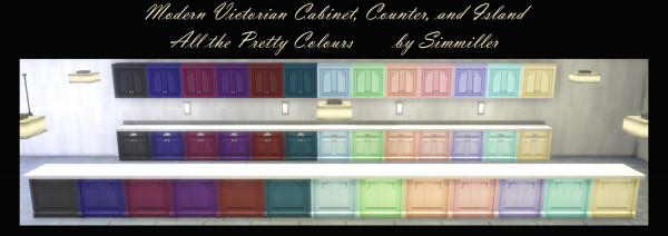  Mod The Sims: Modern Victorian Cabinet and counters by Simmiller
