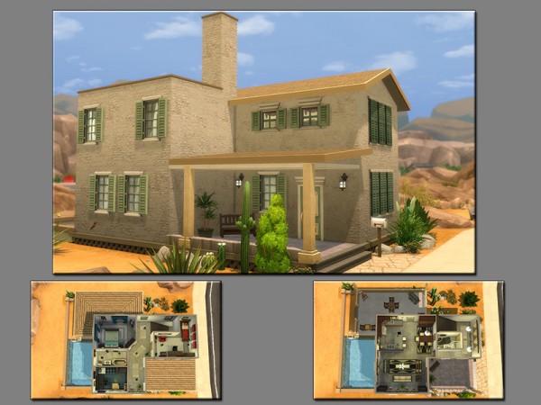  The Sims Resource: Cactus Flower house by matomibotaki