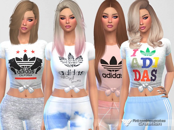  The Sims Resource: T Shirts Summer Collection 010 by Pinkzombiecupcakes