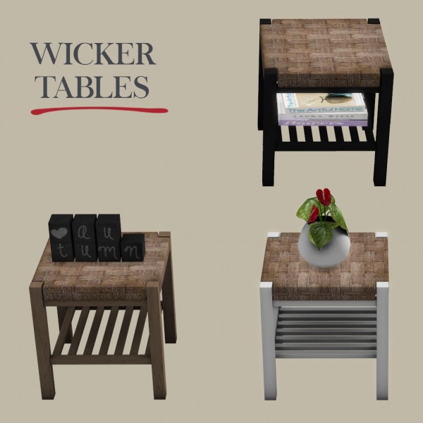 Leo 4 Sims: Wicker Tables
