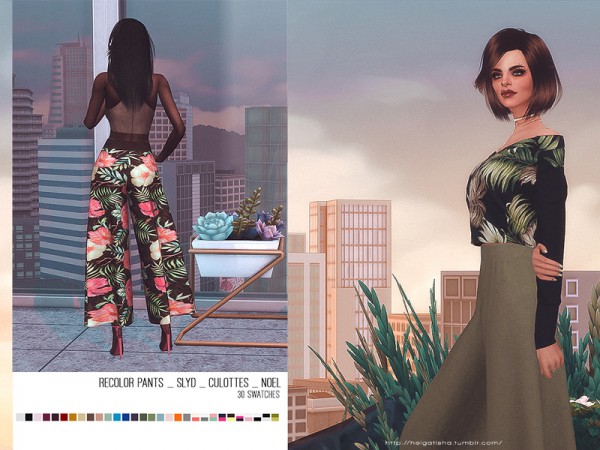  The Sims Resource: SLYD pants Noel recolored by HelgaTisha