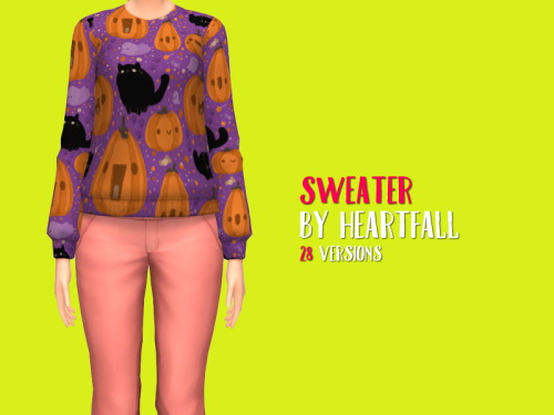  Simsworkshop: Sweater recolored by heartfall
