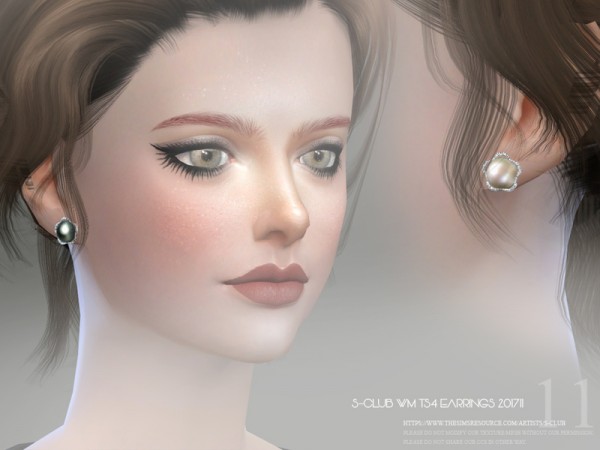  The Sims Resource: Earrings F 201711 by S Club
