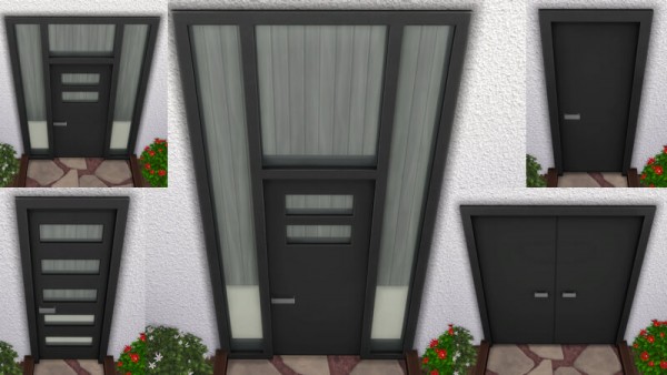 La Luna Rossa Sims: Modern Wood Doors Set