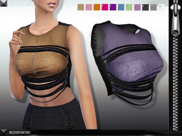  The Sims Resource: Cybelle Top by Miss Fortune