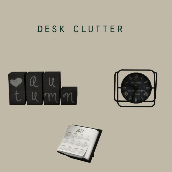  Leo 4 Sims: Desk clutter