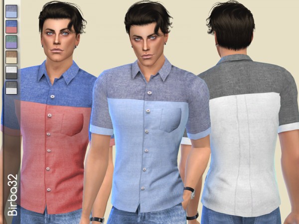 The Sims Resource: Two colours shirt by Birba32 • Sims 4 Downloads