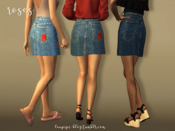  The Sims Resource: Roses skirt by Laupipi