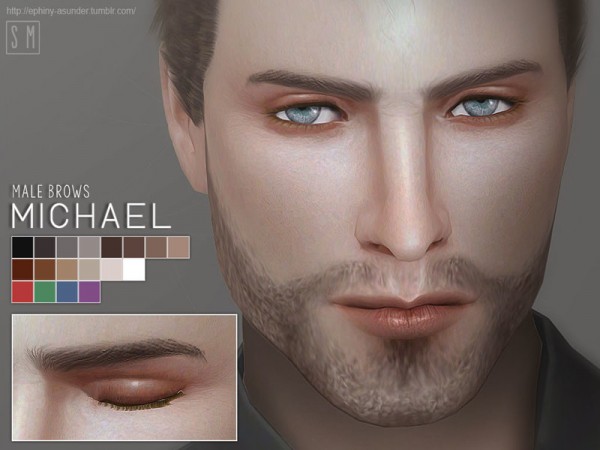  The Sims Resource: Michael Male Eyebrows by Screaming Mustard