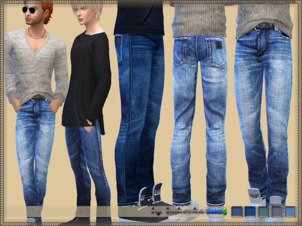 The Sims Resource: Denim Male jeans by bukovka • Sims 4 Downloads
