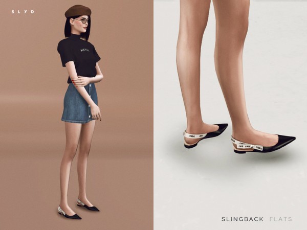  The Sims Resource: Slingback Flats by SLYD