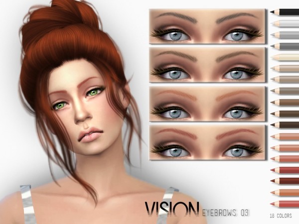  The Sims Resource: Vision Eyebrows V03 by .Torque