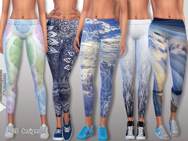  The Sims Resource: Last Days Of Summer Leggings Pack by Pinkzombiecupcakes