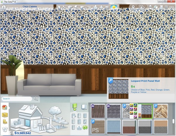  Mod The Sims: Leopard Print Panel Walls by Lenabubbles82
