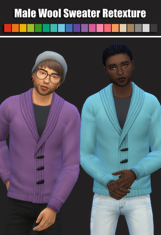  Simsworkshop: Male Wool Sweater Retextured by maimouth