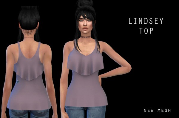  Leo 4 Sims: Lindsey top recolored